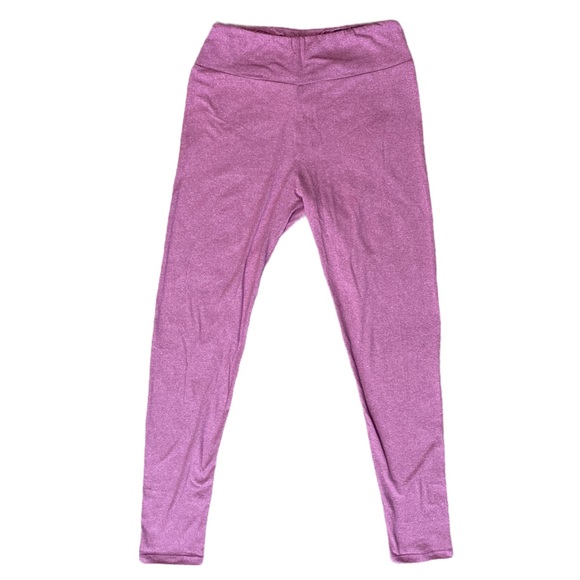 LuLaRoe Lilac Purple Heather/Pinkish-Purple Heathered OS Leggings - Picture 1 of 13